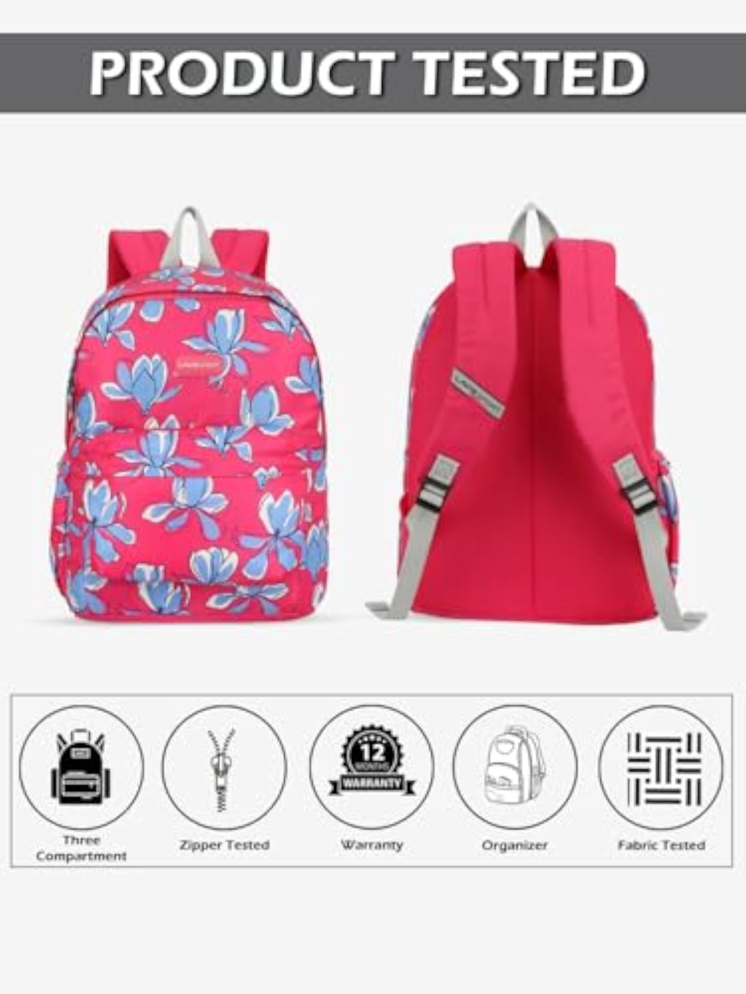 41cm Bloomy 18L Printed Casual Backpack for Girls